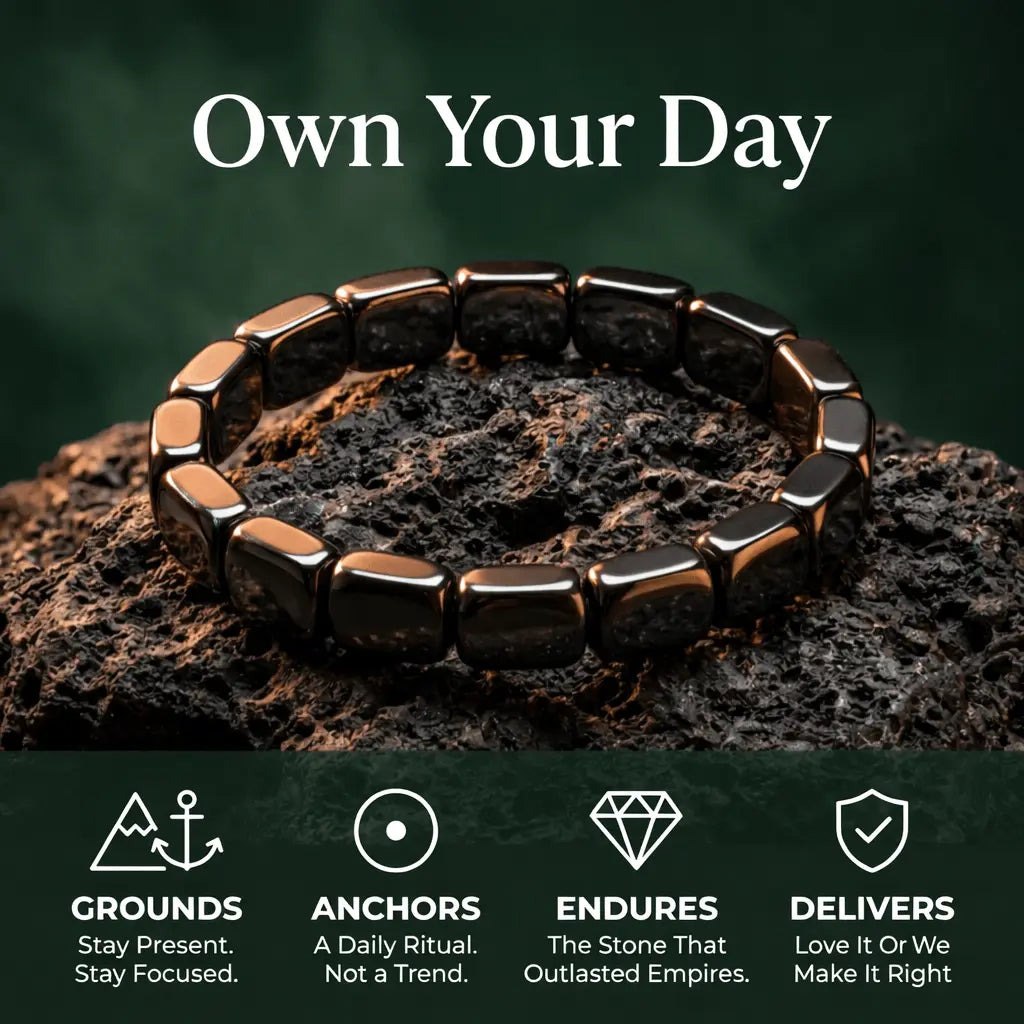 Ferrik Hematite Grounding Stone Bracelet